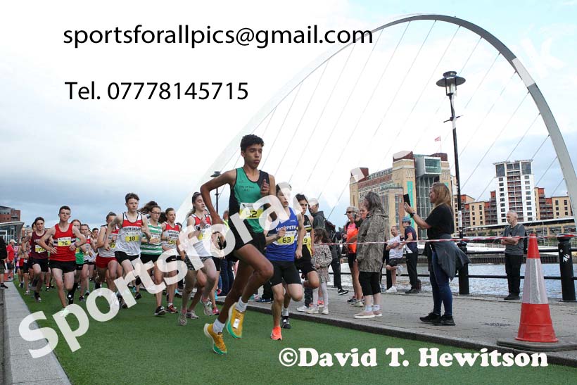Junior Quayside Road Race, Newcastle/Gateshead, 2021, August 11th. Photo: David T. Hewitson/Sports for All Pics